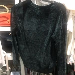 Dark green chenille sweater